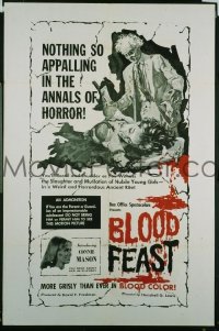 #128 BLOOD FEAST 1sh '63 Herschell Lewis 