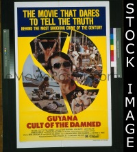 A463 GUYANA CULT OF THE DAMNED one-sheet movie poster '80 Jim Jones bio