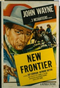 JW 161 JOHN WAYNE 1sh 1953 John Wayne, 3 Mesquiteers, New Frontier!