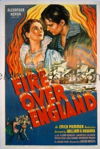 #292 FIRE OVER ENGLAND 1sh '37 Olivier, Leigh