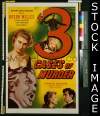 #010 3 CASES OF MURDER 1sh '55 Orson Welles 
