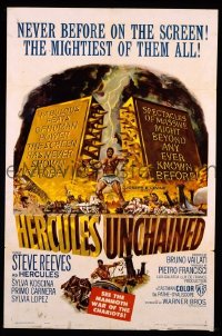#1383 HERCULES UNCHAINED 1sh '60 Steve Reeves 