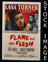 #096 FLAME & THE FLESH 1sh '54 Lana Turner 