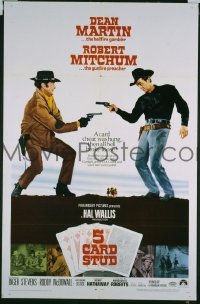 P053 5 CARD STUD one-sheet movie poster '68 Dean Martin, Robert Mitchum