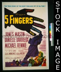 #0085 5 FINGERS 1sh '52 James Mason