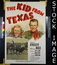 #1448 KID FROM TEXAS 1sh '39 cool image! 