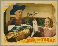 t023 KID FROM TEXAS signed movie lobby card '39 Buddy Ebsen!