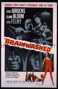 P279 BRAINWASHED one-sheet movie poster '60 Curt Jurgens, Bloom