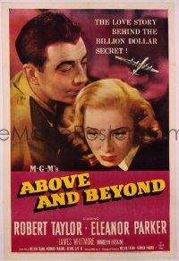 P067 ABOVE & BEYOND one-sheet movie poster '52 Robert Taylor, Parker