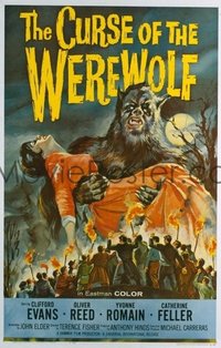 #284 CURSE OF THE WEREWOLF one-sheet movie poster '61 Fisher, cool image!!