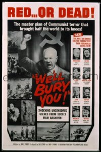Q840 WE'LL BURY YOU one-sheet movie poster '62 Cold War!
