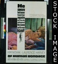 #469 OF HUMAN BONDAGE 1sh '64 Kim Novak 