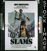 #1865 SLAMS 1sh '73 Jim Brown, prison! 