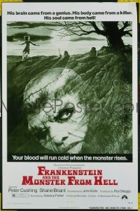 #341 FRANKENSTEIN & MONSTER FROM HELL 1sh 74 