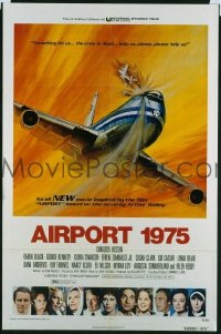 r034 AIRPORT 1975 one-sheet movie poster '74 Charlton Heston, Black