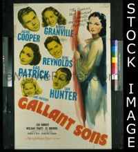 #7644 GALLANT SONS 1sh '40 Jackie Cooper