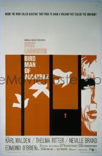 P219 BIRDMAN OF ALCATRAZ one-sheet movie poster '62 Lancaster