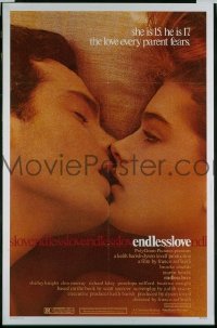 A345 ENDLESS LOVE one-sheet movie poster '81 Brooke Shields, Hewitt