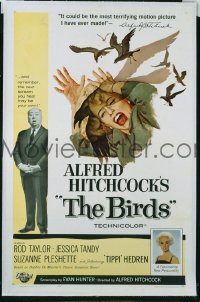 P220 BIRDS one-sheet movie poster '63 Alfred Hitchcock, Rod Taylor