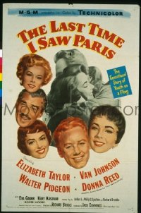 #9383 LAST TIME I SAW PARIS 1sh 54 Liz Taylor 