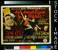Y003 AMERICAN IN PARIS title lobby card '51 Gene Kelly musical!