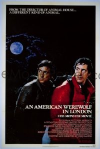 P105 AMERICAN WEREWOLF IN LONDON one-sheet movie poster '81 John Landis