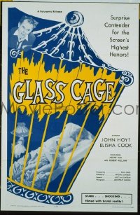 #1261 GLASS CAGE 1sh '63 Hoyt, Cook 