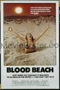 #050 BLOOD BEACH 1sh '81 classic image! 
