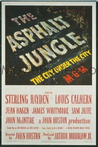 #276 ASPHALT JUNGLE 1sh '50 John Huston 