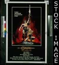 P419 CONAN THE BARBARIAN one-sheet movie poster '82 Schwarzenegger