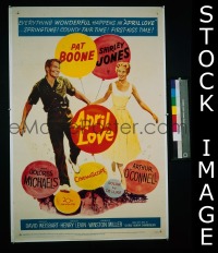 #7162 APRIL LOVE 1sh '57 Boone, Jones