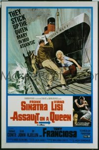 P136 ASSAULT ON A QUEEN one-sheet movie poster '66 Frank Sinatra, Lisi