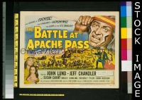 K040 BATTLE AT APACHE PASS title lobby card '52 Lund, Jeff Chandler