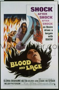 P250 BLOOD & LACE one-sheet movie poster '71 Gloria Grahame, AIP