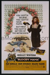 #8976 BLOODY MAMA 1sh 70 AIP, Shelley Winters 