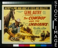 Y067 COWBOY & THE INDIANS title lobby card '49 Gene Autry