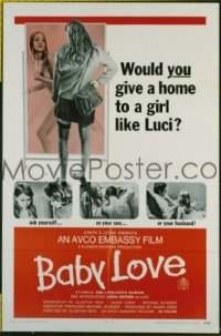 P147 BABY LOVE one-sheet movie poster '69 teen sex!
