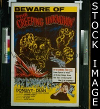 #223 CREEPING UNKNOWN 1sh '56 Donlevy 
