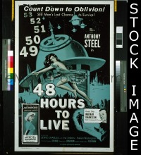 #0079 48 HOURS TO LIVE 1sh '60 Steel 