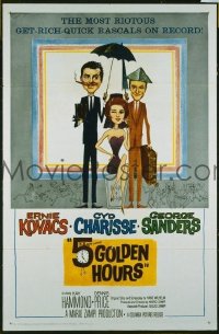 P054 5 GOLDEN HOURS one-sheet movie poster '61 Ernie Kovacs, Cyd Charisse