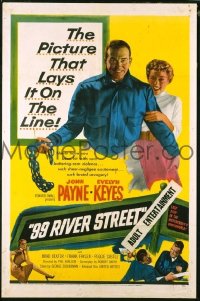 #033 99 RIVER STREET 1sh '53 Payne, film noir 