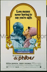 r019 ABOMINABLE DR PHIBES one-sheet movie poster '71 classic tagline!