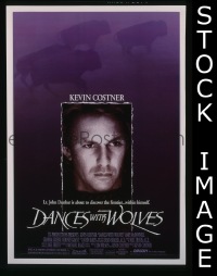 #1160 DANCES WITH WOLVES DS 1sh '90 Costner 