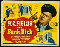 #182 BANK DICK title lobby card '40 W.C. Fields IS Egbert Souse!!