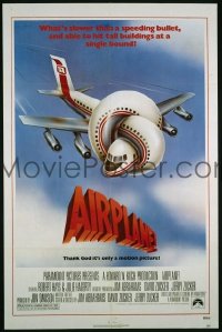 P078 AIRPLANE one-sheet movie poster '80 Lloyd Bridges, Leslie Nielsen