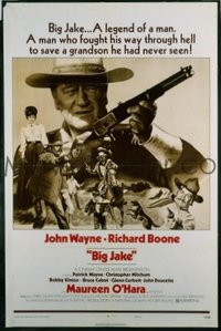 JW 323 BIG JAKE style B one-sheet movie poster '71 John Wayne holding rifle!