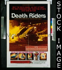 #208 DEATH RIDERS 1sh '76 stunt racing 