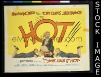 k002 SOME LIKE IT HOT title lobby card '59 sexy Marilyn Monroe!