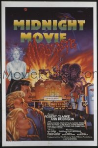 A796 MIDNIGHT MOVIE MASSACRE one-sheet movie poster '88 cool artwork!