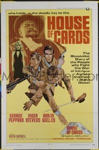 A574 HOUSE OF CARDS one-sheet movie poster '69 George Peppard